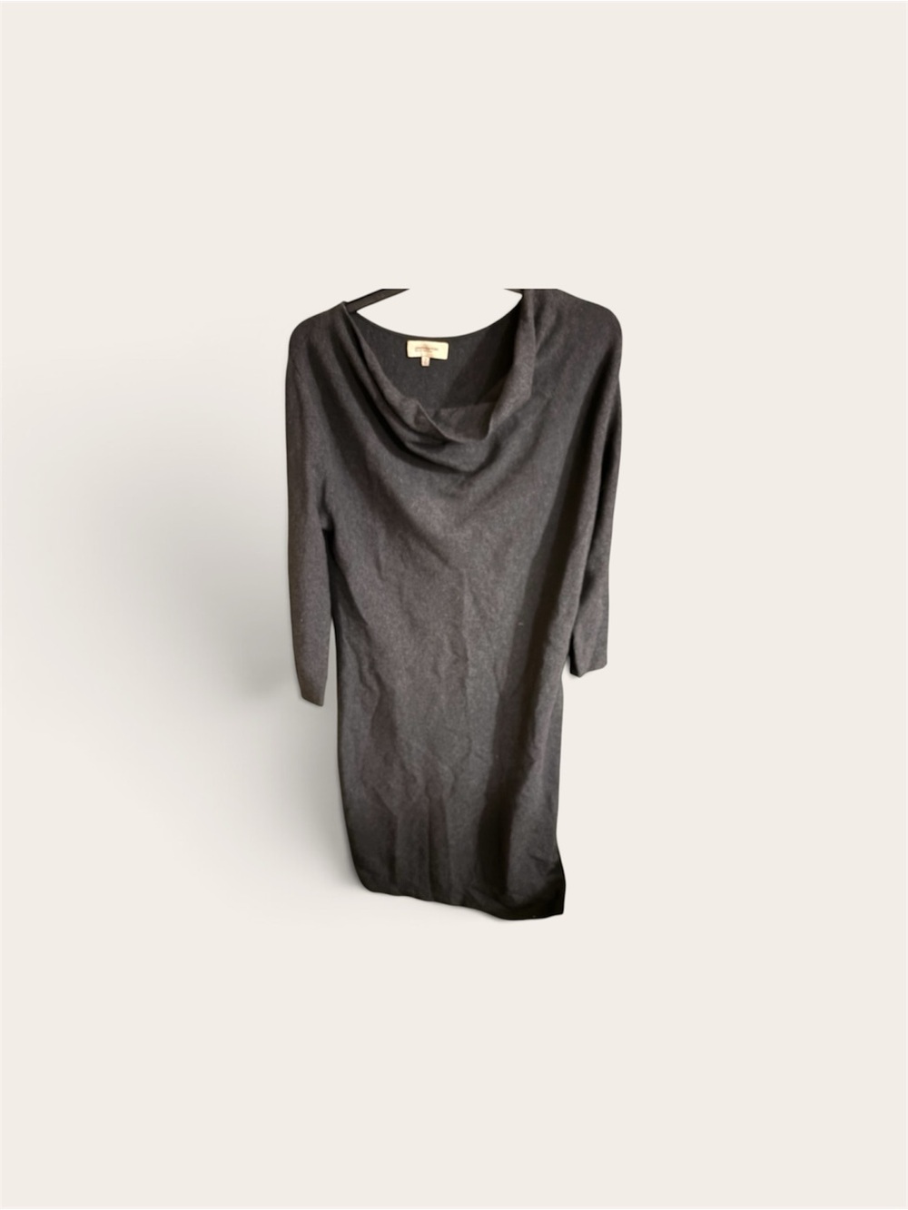 Jones New York Dark Gray Cowl Neck Tunic Sweater
